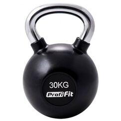 Гири: Гиря обрезиненная с хромированной ручкой PROFI-FIT 30 кг фотографии