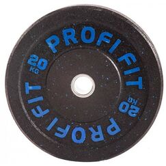 Диски d 50: Диск для штанги PROFI-FIT HI-TEMP D-51, 20 кг с цветными вкраплениями фотографии