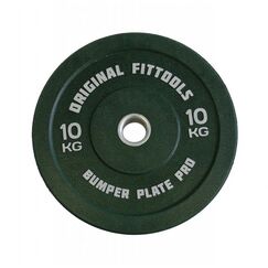 Диски d 50: Диск бамперный Original FitTools FT-BPG-10 10 кг, зеленый фотографии
