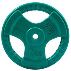 Диски d 25:  Диск обрезиненный 3 HANDLE цветной D26 мм PROFI-FIT 10 кг фотографии