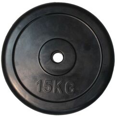 Диски d 25:  Диск обрезиненный Classic черный D26 мм PROFI-FIT 15 кг фотографии