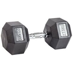 Гантели:  Гантель гексагональная обрезиненная PROFI-FIT 27,5 кг фотографии