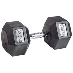 Гантели:  Гантель гексагональная обрезиненная PROFI-FIT 32,5 кг фотографии