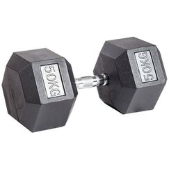 Гантели:  Гантель гексагональная обрезиненная PROFI-FIT 50 кг фотографии