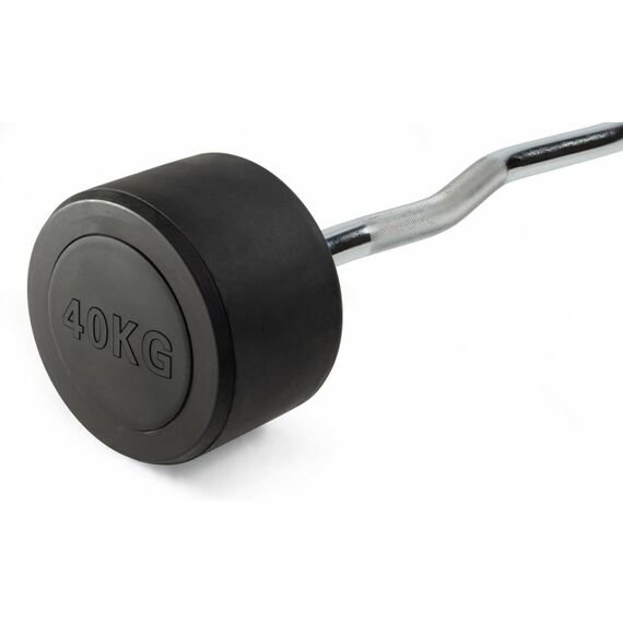 Штанга неразборная обрезиненная VictoryFit VF-DX5400 40 кг, изогнутый гриф фотографии