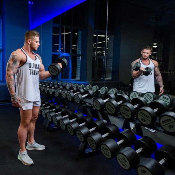 Гантельный ряд полиуретановый PROFI-FIT 27.5-37.5 кг шаг 2.5 кг, 5 пар фотографии