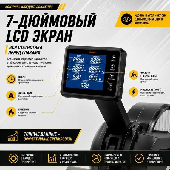Гребной тренажер INSIGHT Fitness F600 фотографии