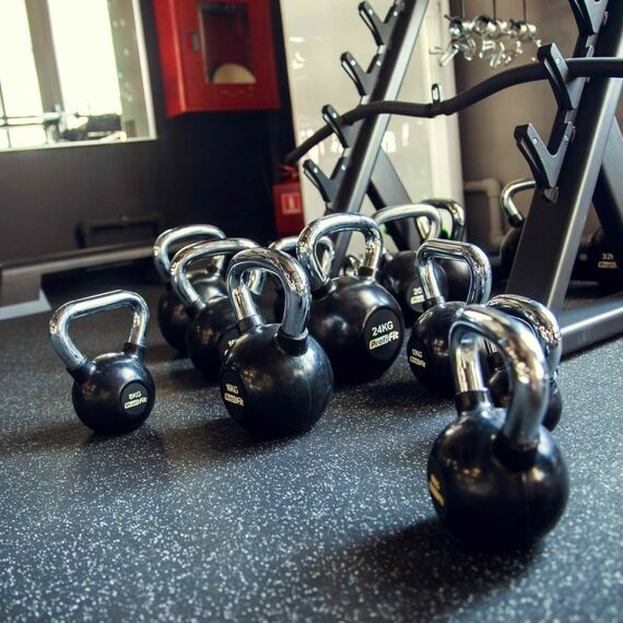 Гири:  Гиря обрезиненная с хромированной ручкой PROFI-FIT 14 кг фотографии