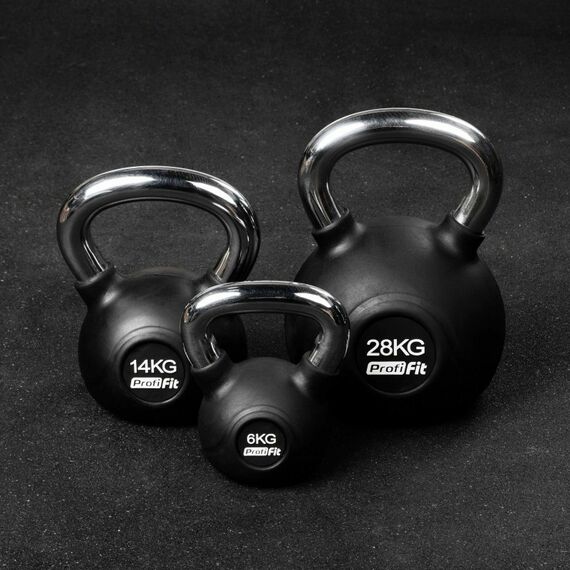 Гири:  Гиря обрезиненная с хромированной ручкой PROFI-FIT 18 кг фотографии